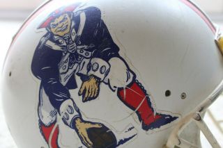 Tom Gibson 1987 England Patriots NFL Game Helmet,  w/ 3