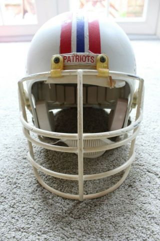 Tom Gibson 1987 England Patriots NFL Game Helmet,  w/ 4