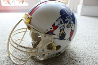 Tom Gibson 1987 England Patriots NFL Game Helmet,  w/ 5