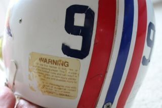Tom Gibson 1987 England Patriots NFL Game Helmet,  w/ 8