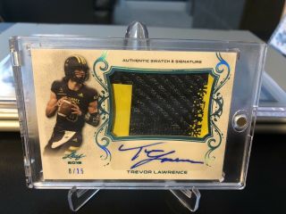 (3) 2018 Leaf US Army All - American TREVOR LAWRENCE RPA /15 Jersey BGS 9.  5/9 Auto 2