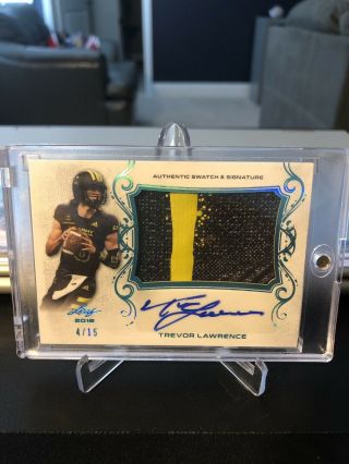 (3) 2018 Leaf US Army All - American TREVOR LAWRENCE RPA /15 Jersey BGS 9.  5/9 Auto 3
