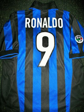 Ronaldo Inter Milan 1998 1999 Jersey Shirt Maglia Real Madrid Barcelona M
