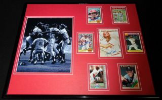 Cincinnati Reds Big Red Machine Team Signed Framed 16x20 Photo Display Jsa