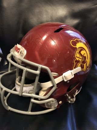 Xavior Grimble Game USC Trojans Helmet Game Worn Helmet Sun Steelers 3