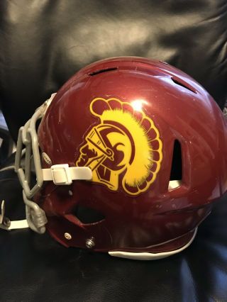 Xavior Grimble Game USC Trojans Helmet Game Worn Helmet Sun Steelers 4