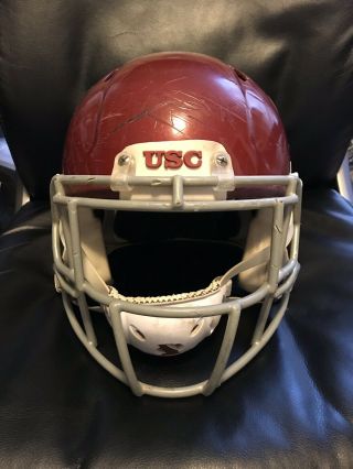 Xavior Grimble Game USC Trojans Helmet Game Worn Helmet Sun Steelers 5