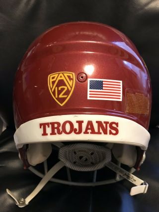 Xavior Grimble Game USC Trojans Helmet Game Worn Helmet Sun Steelers 6