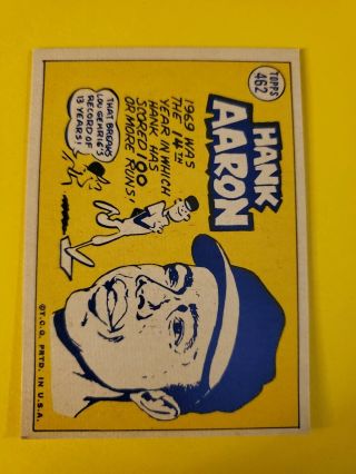 1970 Hank Aaron A.  S.  nrmt - mt 2