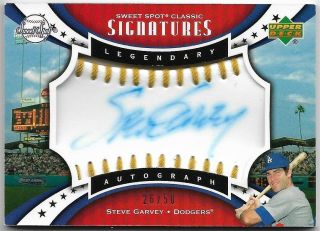 2007 Upper Deck Sweet Spot Classic Steve Garvey Gold Stitch Auto 26/50 Dodgers