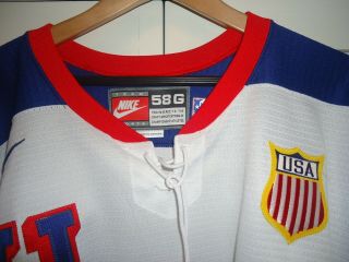 Team USA hockey jersey U20 or U18 Nike game retro 1960 58 G goalie Olympic 2