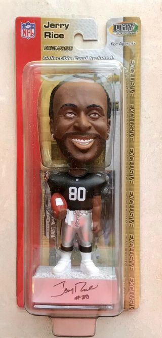 Playmakers 2002 Exclusive Jerry Rice Bobblehead Nfl Oakland Raiders Nip