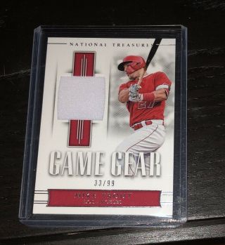 2018 National Treasures Mike Trout Game Gear Jersey /99 Angels