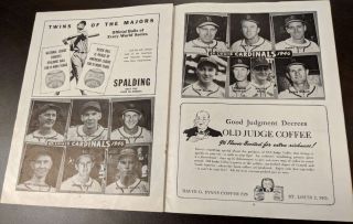 1946 World Series Program Unscored St Louis Cardinals Boston Red Sox Good 51204 3