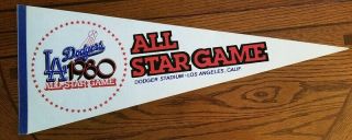 1980 All Star Game Dodger Stadium Pennant
