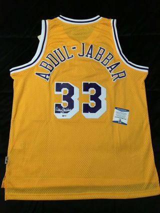 Kareem Abdul - Jabbar Signed Adidas Los Angeles Lakers Basketball Jersey Beckett