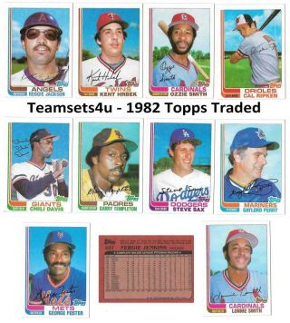 1982 Topps Traded Baseball Set Pick Your Team See Checklist In Description