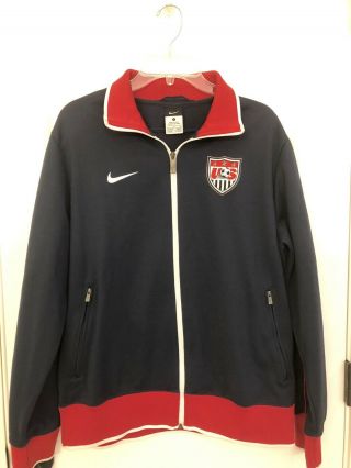 Men’s Nike Usa United States Soccer Team Track Jacket Size Large Euc