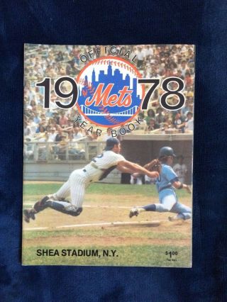 1978 York Mets Official Yearbook Shea Stadium Jerry Koosman W/ Team Picture