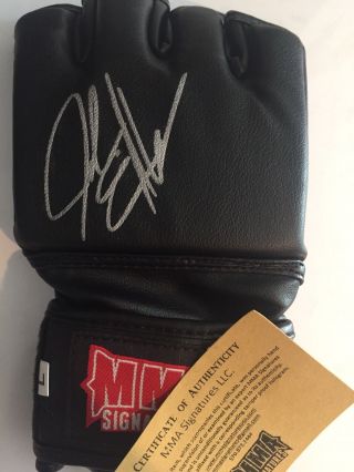Ufc Mma Jake Ellenberger Autographed Signed Mma Glove W/coa,  Holo