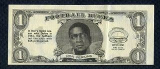 1962 Topps Football Bucks 8 Don Perkins Cowboys Ex - Mt 363436 (kycards)