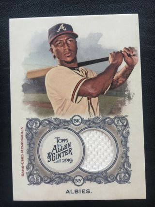 2019 Topps Allen And Ginter Jersey Non Auto Ozzie Albies Braves