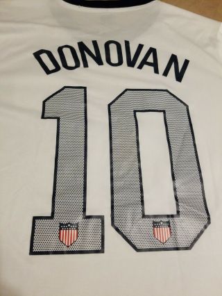 Landon Donovan 10 USMNT Centennial Jersey Nike White Size Large 6