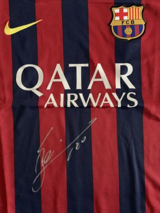 Lionel Messi Signed Soccer Jersey Auto Psa Dna
