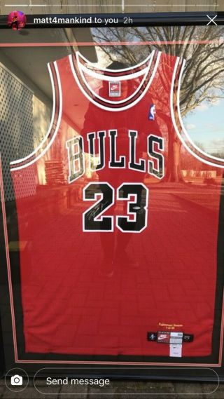 Nba Legend 23 Michael Jordan Mj Autographed Chicago Bulls Signed Jersey Framed