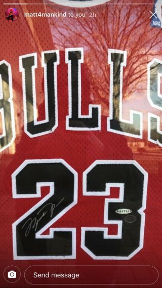 NBA Legend 23 Michael Jordan MJ Autographed Chicago Bulls Signed Jersey Framed 3