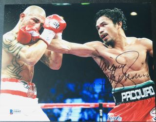 Manny Pacquiao Boxing Signed Auto 8x10 Photo Autographed Bas Bgs 17