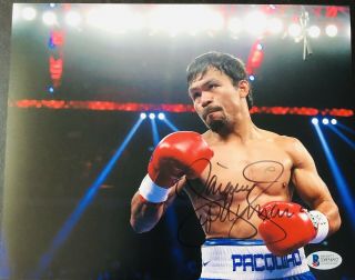 Manny Pacquiao Boxing Signed Auto 8x10 Photo Autographed Bas Bgs 5