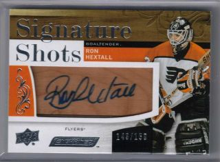 18 - 19 Upper Deck Engrained Hockey Ron Hextall Signature Shots Card 143/150