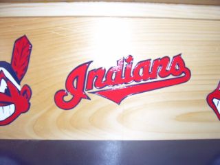 Cleveland Indians Bobble heads display case with Chief Wahoo 5