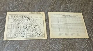 Rare Golf Score Cards Ryder Cup 1935 Ridgewood Country Club Hagen Sarazen 2 Card