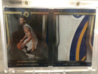 2017 - 18 Stephen Curry Opulence Nba Finals Booklet Game Logo Patch 6/25