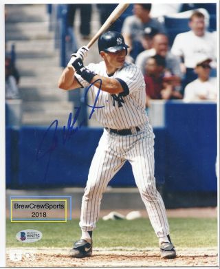 Joe Girardi Signed 8x10 Photo - Beckett - Yankees - World Series