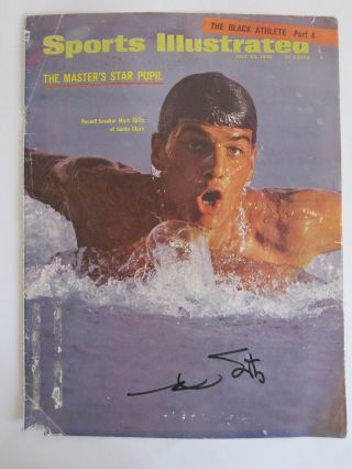 Mark Spitz Signed Autographed Sports Illustrated 1968 Us Olympic Gold Medal