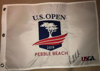 Brooks Koepka Signed 2019 Us Open Golf Flag Pebble Beach 2x Winner Pga