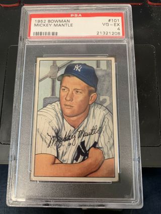 1952 Bowman 101 Mickey Mantle Psa 4 - Cebtered,  Focused And No Print Marks
