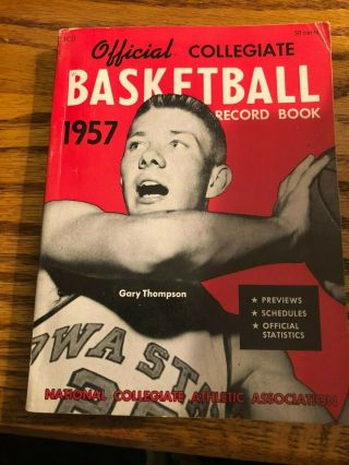 1957 Official Ncaa Collegiate Basketball Record Book Cary Thompsom Iowa State