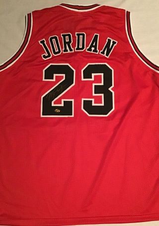 Michael Jordan Chicago Bulls Signed Red Jersey Gaa Certified 30155 Sz Xl