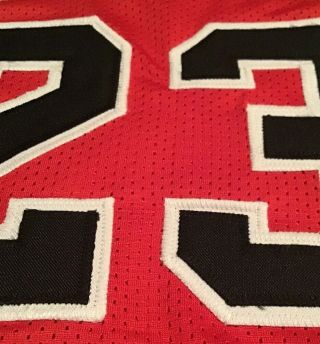 Michael Jordan Chicago Bulls Signed Red Jersey GAA Certified 30155 Sz XL 6