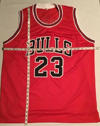 Michael Jordan Chicago Bulls Signed Red Jersey GAA Certified 30155 Sz XL 8