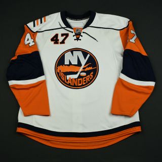 2007 - 08 Marc - Andre Bergeron York Islanders Game Issued Reebok Hockey Jersey