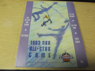 1993 Nba All - Star Game Program Delta Center Salt Lake City