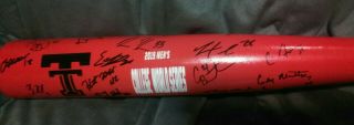 Texas Tech Baseball Bat Autographed 2019 College World Series Red Raiders