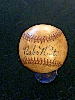 Babe Ruth Single Signed American Leauge Reach Baseball Red Stitch Seam