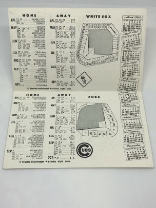 1963 Chicago White Sox American League Booklet And 1960 Pocket Schedule Set 4