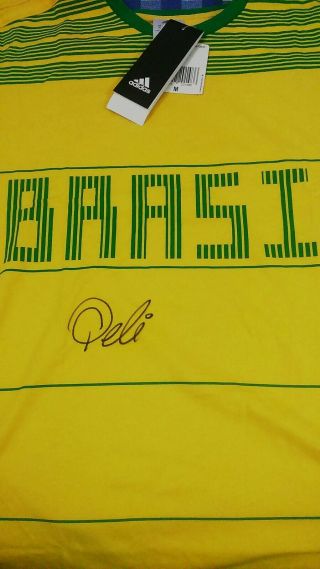 Pelé Brasil Jersey Shirt Signed Authentic Autographed